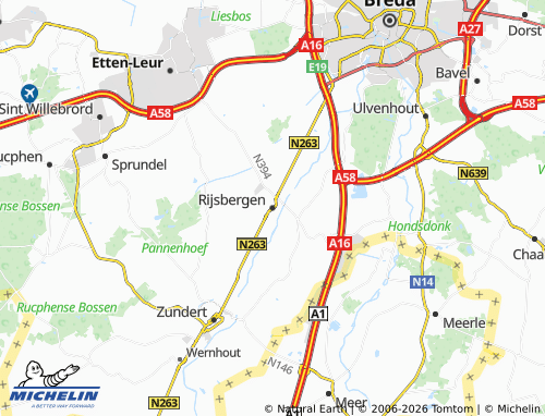 MICHELIN Rijsbergen map - ViaMichelin
