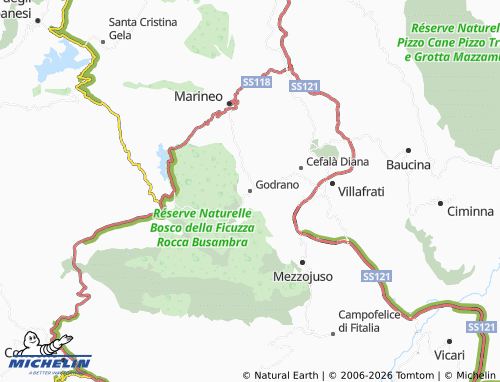 MICHELIN Godrano map - ViaMichelin