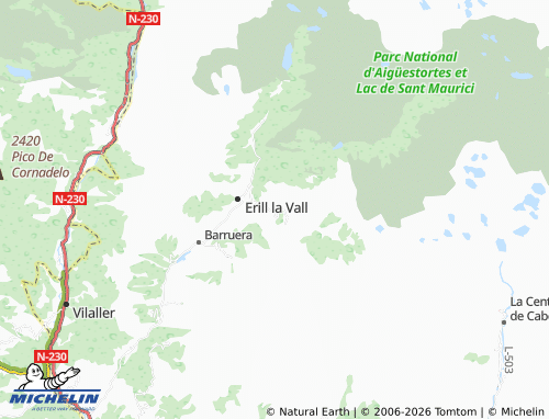 MICHELIN Taüll map - ViaMichelin