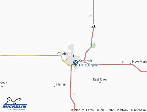 Carte MICHELIN Clarinda - ViaMichelin