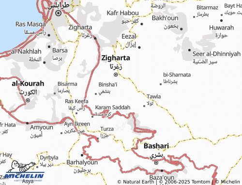MICHELIN-Landkarte Mizyarah - ViaMichelin