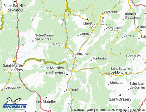 Mappa MICHELIN Valflaunès - ViaMichelin