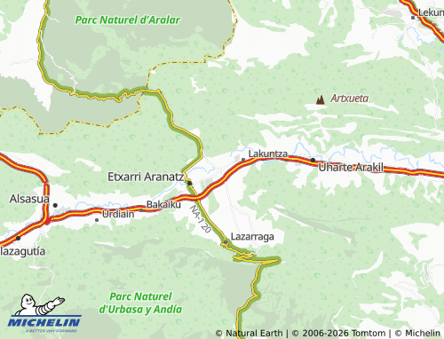 MICHELIN Arbizu map - ViaMichelin
