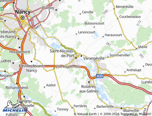 MICHELIN Saint-Nicolas-de-Port map - ViaMichelin