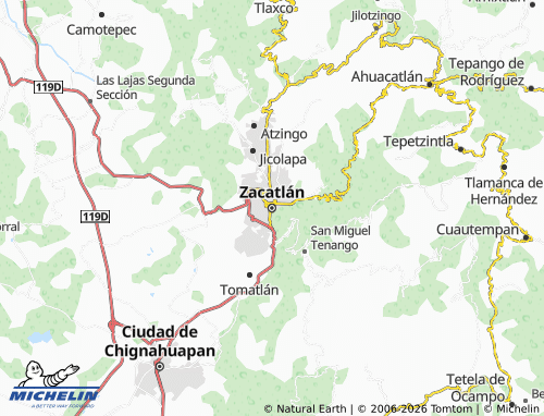 MICHELIN Zacatlán map - ViaMichelin