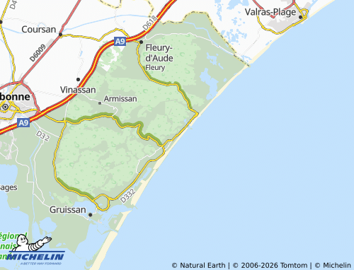 Mapa MICHELIN Narbonne-Plage - ViaMichelin