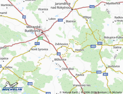 Mappa MICHELIN Zvěrkovice - ViaMichelin