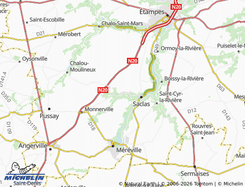 Mapa MICHELIN Guillerval - ViaMichelin