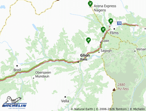 Carte MICHELIN Ruschein - ViaMichelin