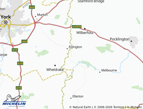 MICHELIN Sutton upon Derwent map - ViaMichelin
