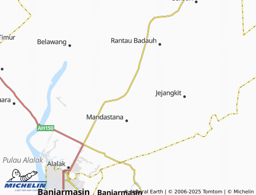 MICHELIN Tabing Rimbah map - ViaMichelin