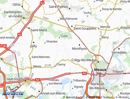 Carte MICHELIN Iverny - ViaMichelin