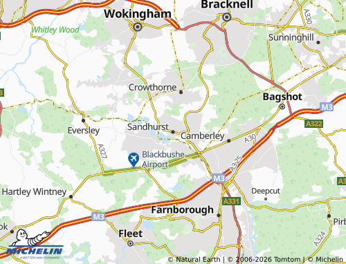 Carte MICHELIN Sandhurst - ViaMichelin