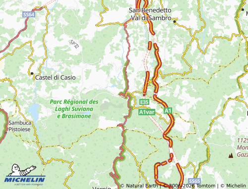 MICHELIN Castiglione dei Pepoli map - ViaMichelin