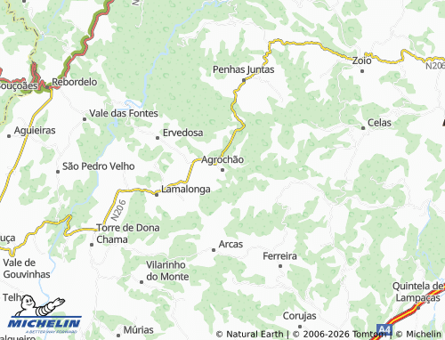 MICHELIN Agrochão map - ViaMichelin
