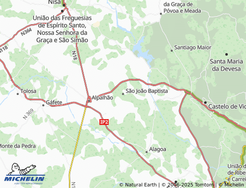 MICHELIN São João Baptista map - ViaMichelin