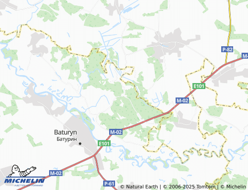 MICHELIN Lisova Poliana map - ViaMichelin