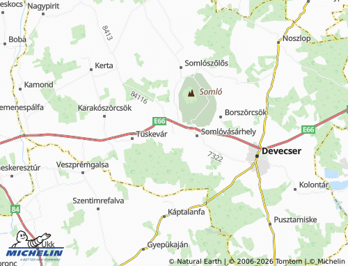 Mapa MICHELIN Somlójenő - ViaMichelin
