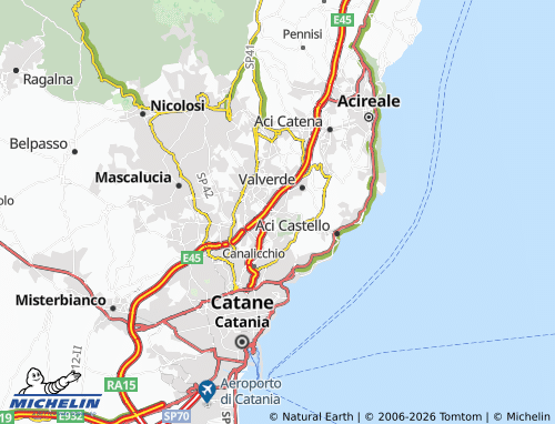 Mappa MICHELIN San Gregorio di Catania - ViaMichelin