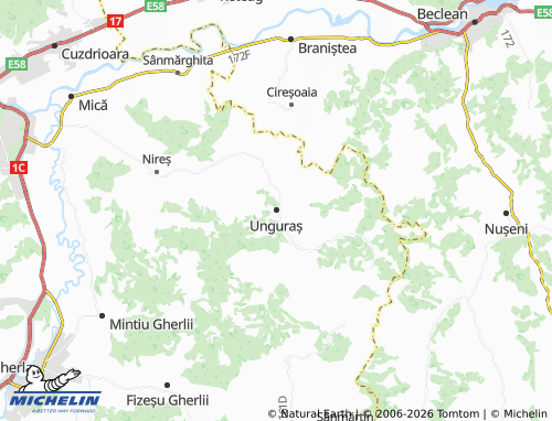 MICHELIN-Landkarte Unguraș - ViaMichelin