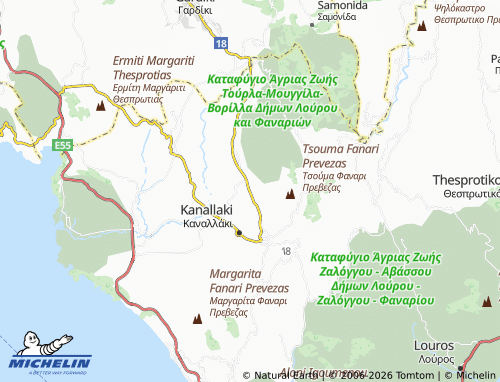 MICHELIN Narkissos map - ViaMichelin