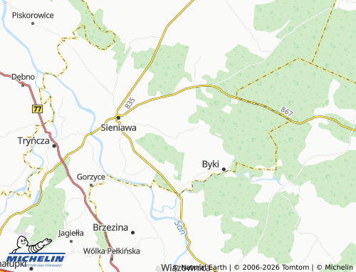 MICHELIN Czerce map - ViaMichelin