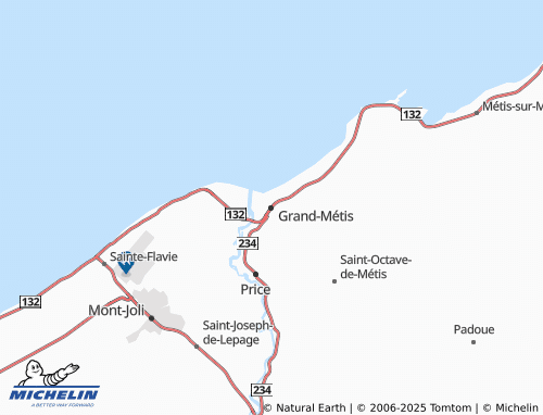 MICHELIN Grand-Métis map - ViaMichelin