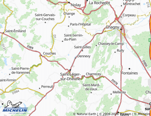 Carte MICHELIN Dennevy - ViaMichelin