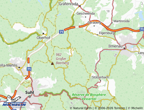 MICHELIN Gehlberg map - ViaMichelin