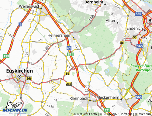 MICHELIN Vershoven map - ViaMichelin