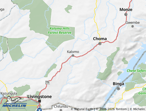 Mapa MICHELIN Kalomo - ViaMichelin