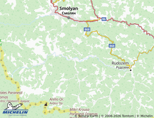 Kaart MICHELIN Smilyan - ViaMichelin
