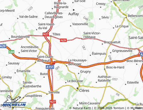 MICHELIN Fresnay-le-Long map - ViaMichelin