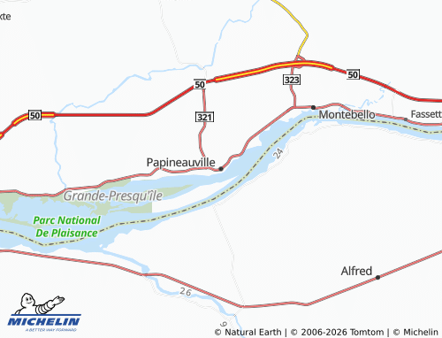MICHELIN Papineauville map - ViaMichelin