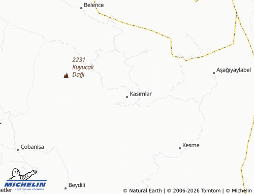 MICHELIN Kasımlar map - ViaMichelin