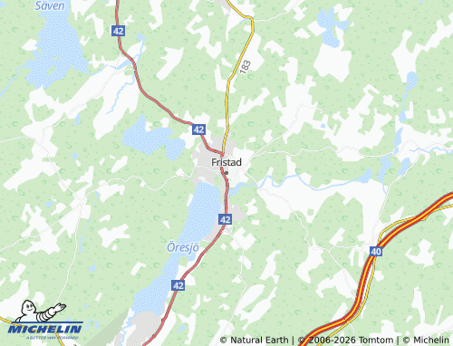 MICHELIN-Landkarte Fristad - ViaMichelin