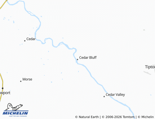 Mapa MICHELIN Cedar Bluff - ViaMichelin