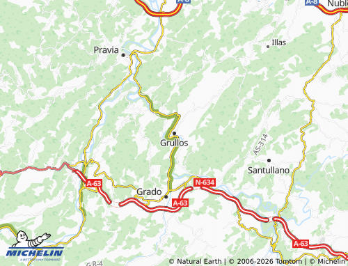 MICHELIN Grullos map - ViaMichelin