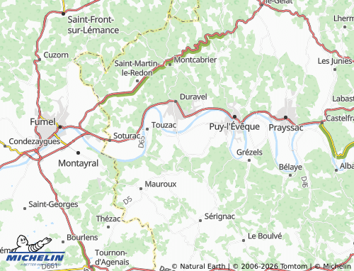 Carte MICHELIN Vire-sur-Lot - ViaMichelin