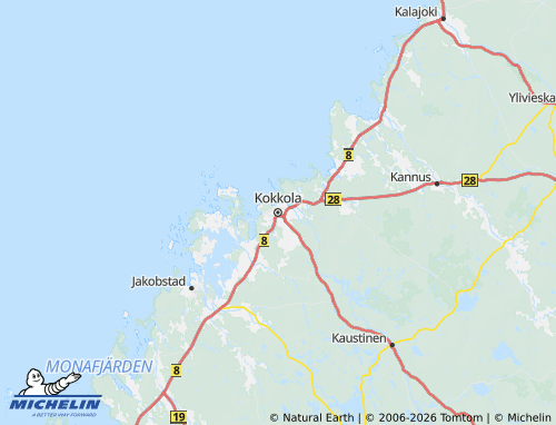 Mappa MICHELIN Ostrobotnia Centrale - ViaMichelin