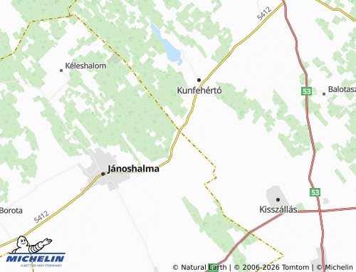 MICHELIN Kiserdő map - ViaMichelin