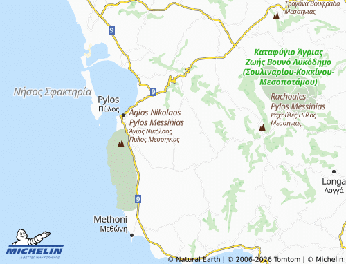 MICHELIN Kynigos map - ViaMichelin