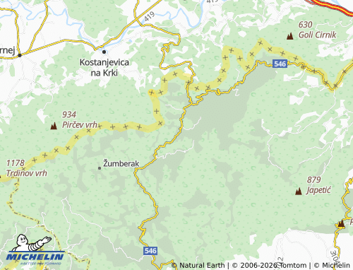 Mapa MICHELIN Budinjak - ViaMichelin