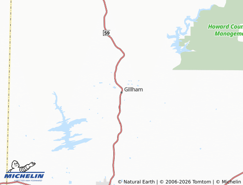 Carte MICHELIN Gillham - ViaMichelin