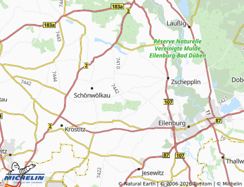 MICHELIN Naundorf map - ViaMichelin