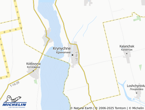 MICHELIN Krynychne map - ViaMichelin