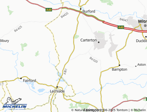 Carte MICHELIN Filkins and Broughton Poggs - ViaMichelin