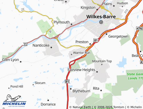 Kaart MICHELIN Warrior Run - ViaMichelin