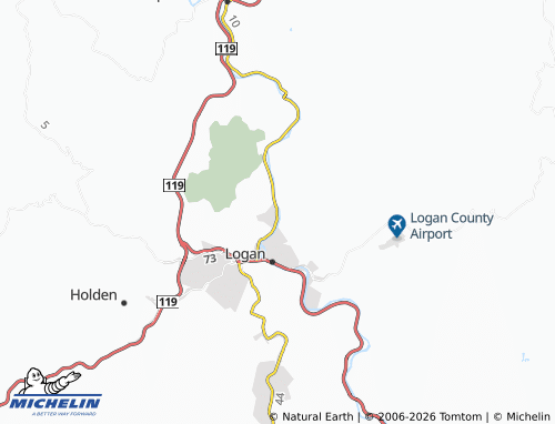 Kaart MICHELIN West Logan - ViaMichelin