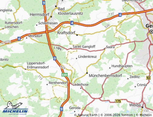 Mappa MICHELIN Lindenkreuz - ViaMichelin